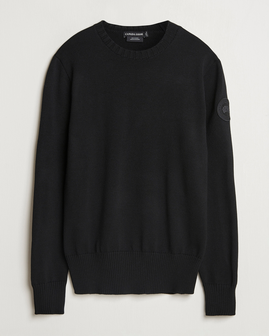 Men | Sweaters & Knitwear | Canada Goose Black Label | Canada Goose Rosseau Crew Neck Black