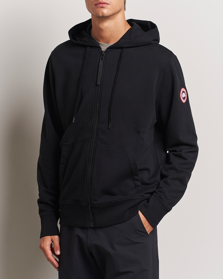 Men | Sweaters & Knitwear | Canada Goose | Huron Full Zip Hoodie Black