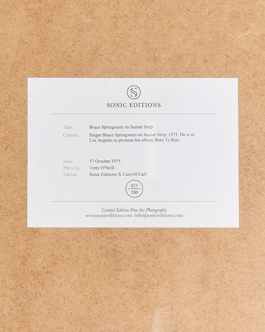 Men | Posters | Sonic Editions | Framed Bruce Springsteen on Sunset Strip