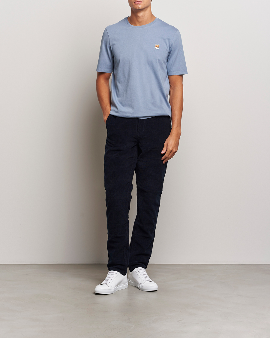 Men | T-Shirts | Maison Kitsuné | Fox Head T-Shirt Moonlight Blue