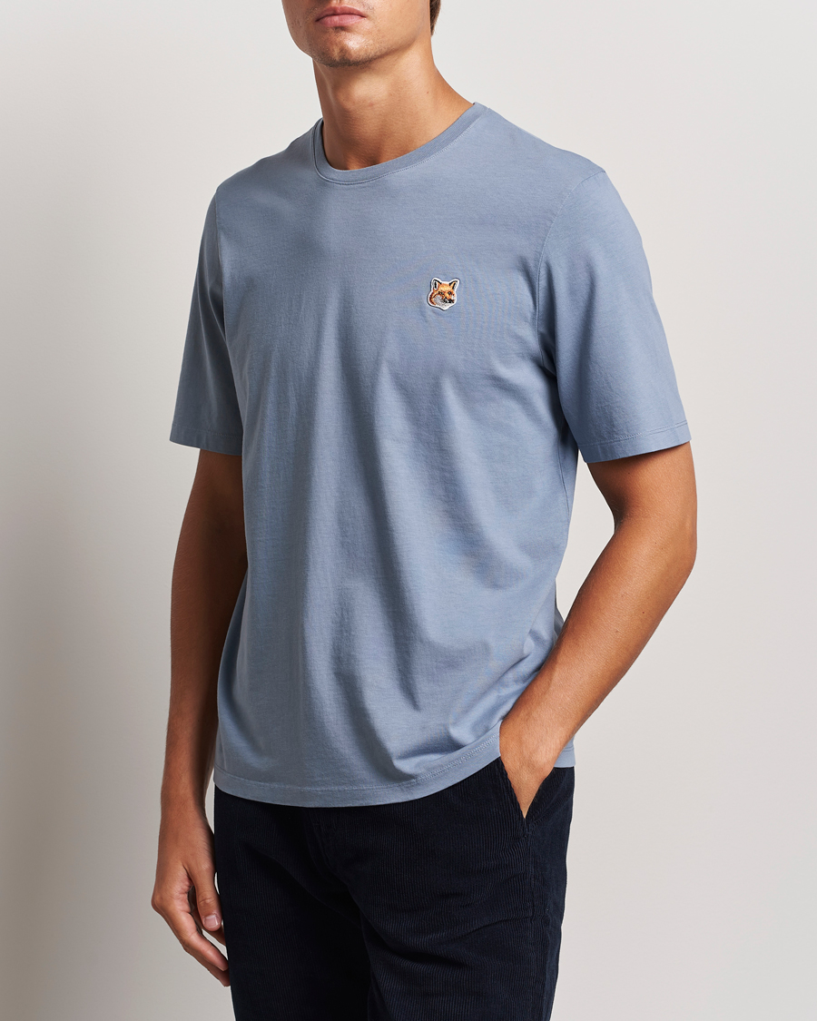 Men | T-Shirts | Maison Kitsuné | Fox Head T-Shirt Moonlight Blue