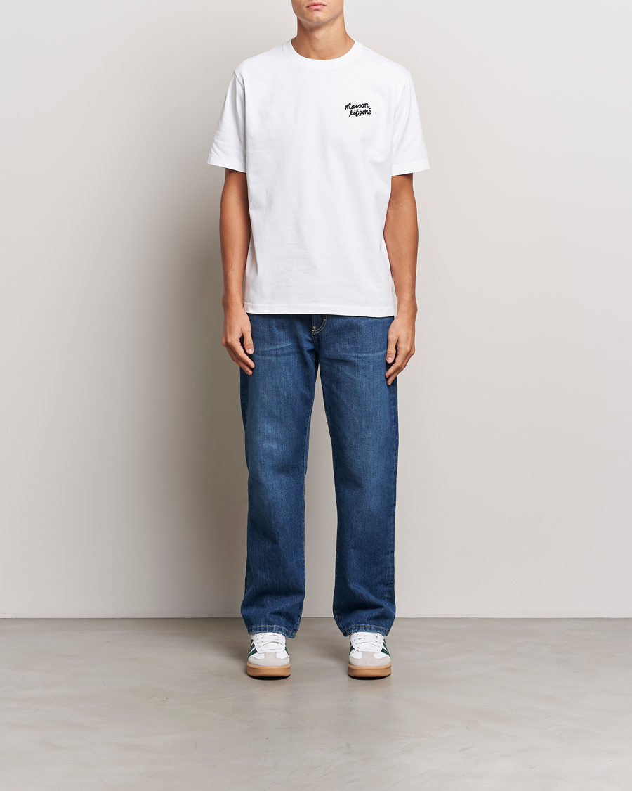 Men | T-Shirts | Maison Kitsuné | Mini Handwriting T-shirt White