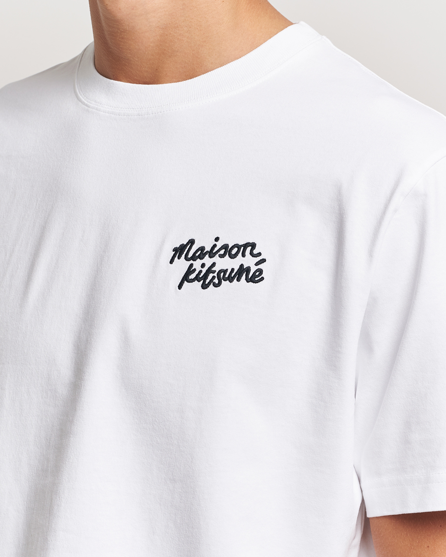 Men | T-Shirts | Maison Kitsuné | Mini Handwriting T-shirt White