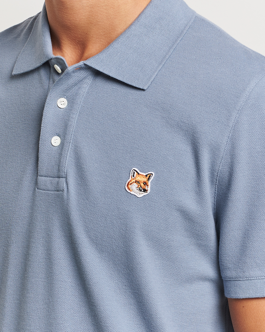 Men | Polo Shirts | Maison Kitsuné | Fox Head Polo Moonlight Blue