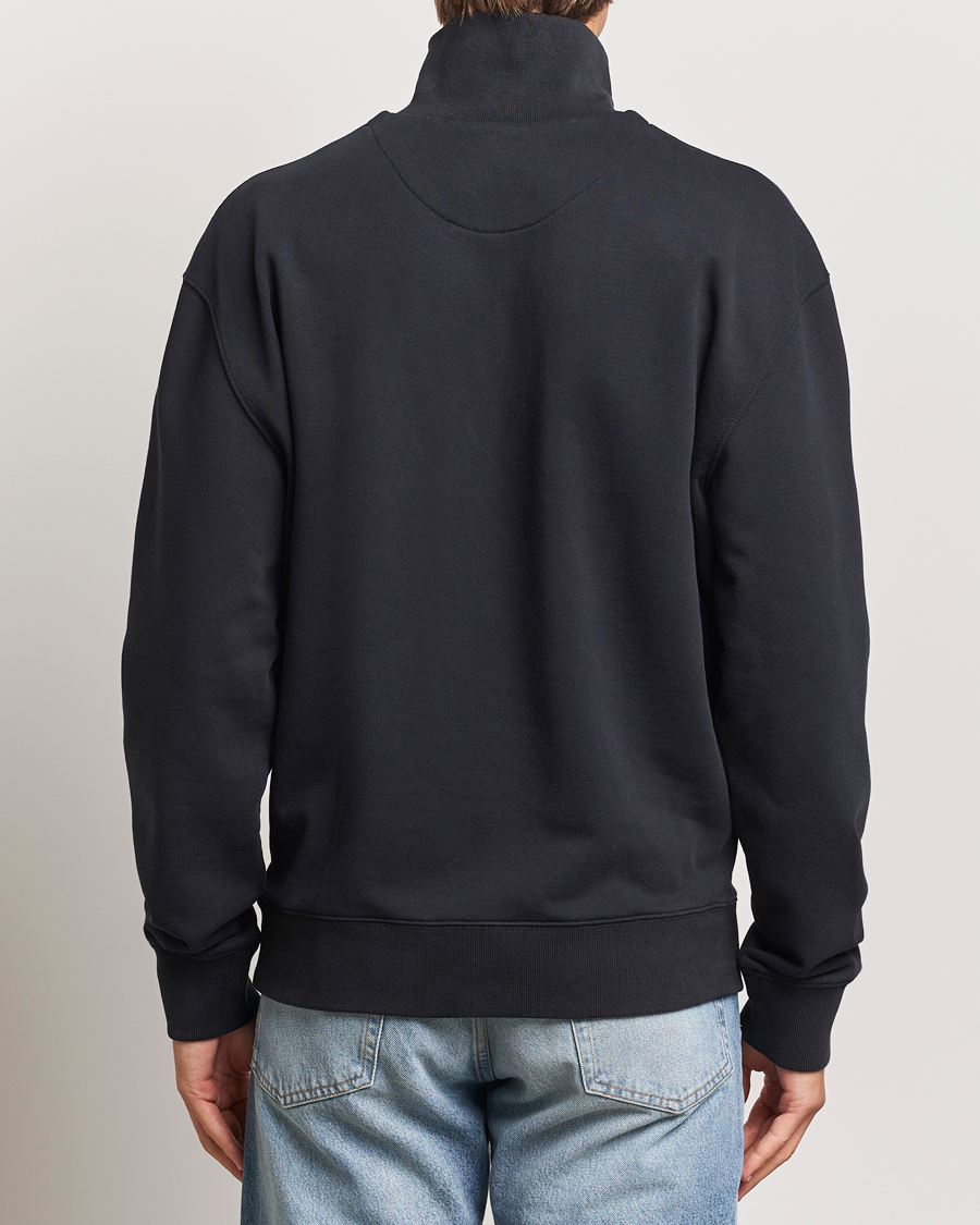Men | Sweaters & Knitwear | Maison Kitsuné | Fox Head Half Zip Sweatshirt Black