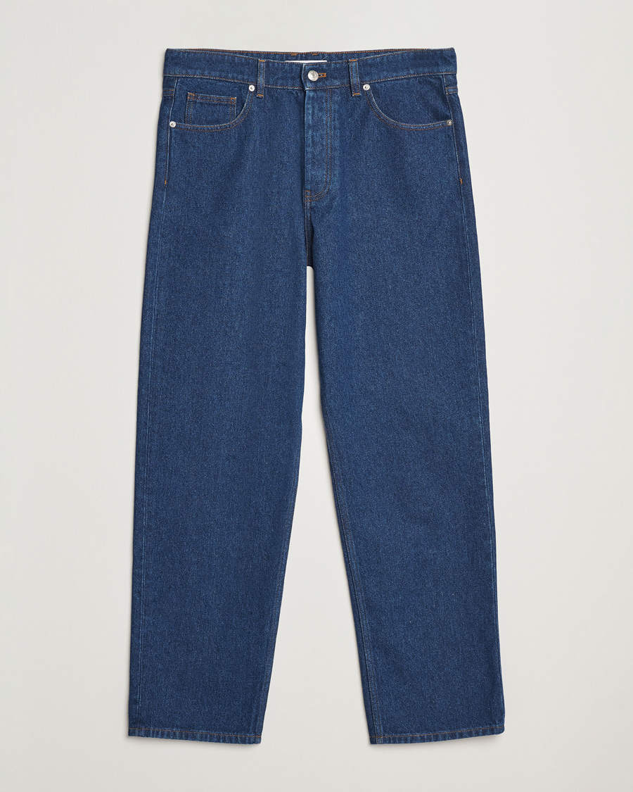 Men | Jeans | Maison Kitsuné | Straight Fit Jeans Stone Washed Indigo