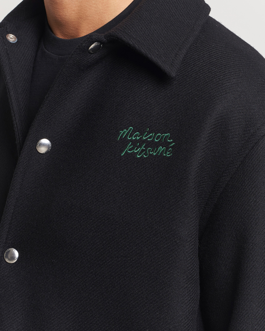 Men | Coats & Jackets | Maison Kitsuné | Varsity Jacket Black