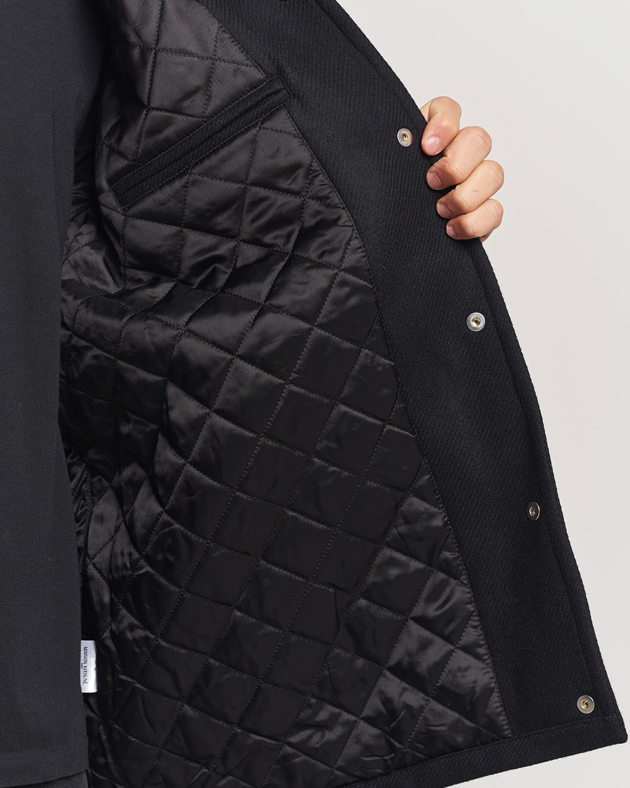 Men | Coats & Jackets | Maison Kitsuné | Varsity Jacket Black