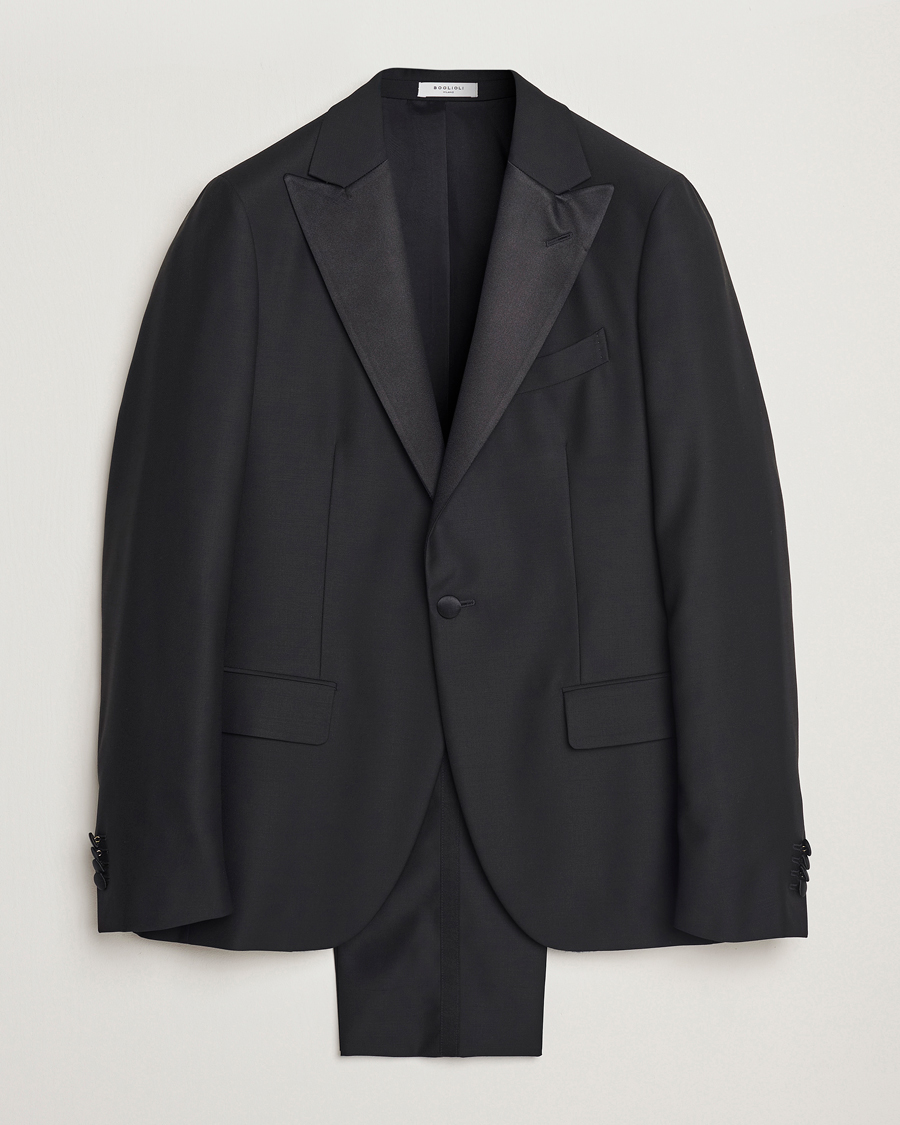 Men | Suits | Boglioli | Milano Single Breasted Tuxedo Black