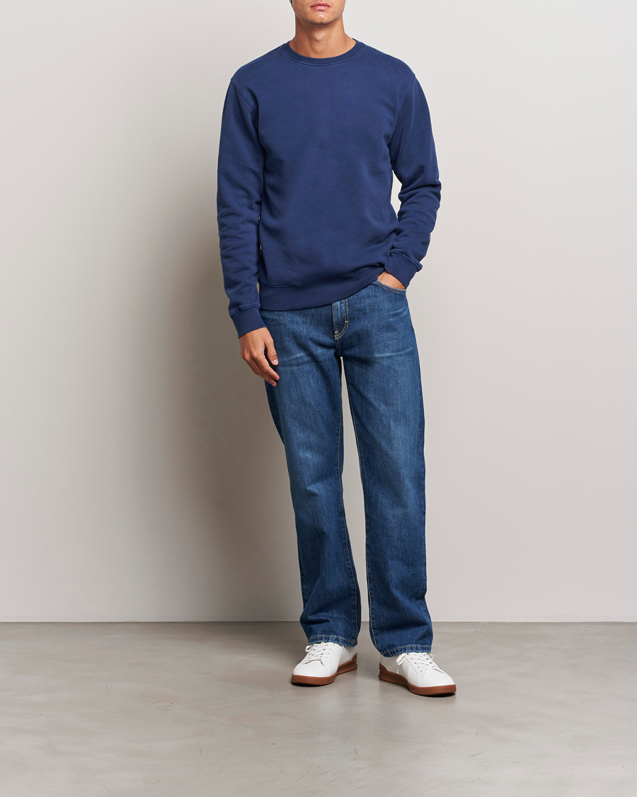 Men | Sweaters & Knitwear | Colorful Standard | Classic Organic Crew Neck Sweat Marine Blue