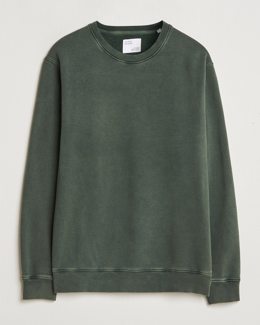 Men | Sweaters & Knitwear | Colorful Standard | Classic Organic Crew Neck Sweat Midnight Forest