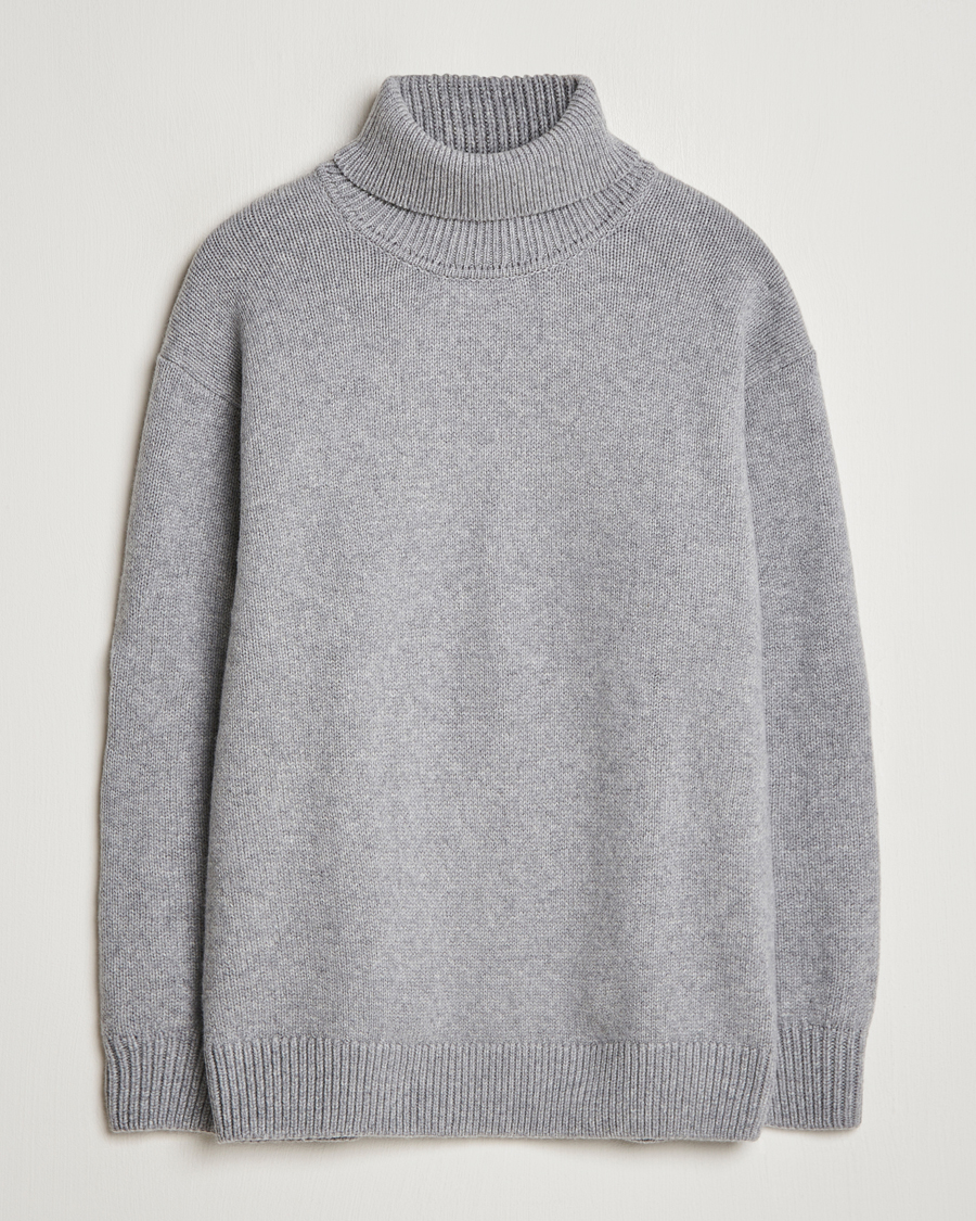 Men | Sweaters & Knitwear | Colorful Standard | Merino Wool Turtleneck Heather Grey