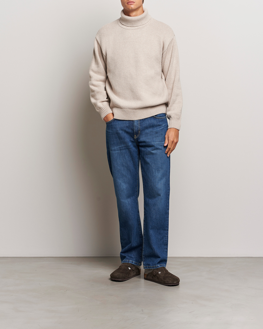 Men | Sweaters & Knitwear | Colorful Standard | Merino Wool Turtleneck Ivory White
