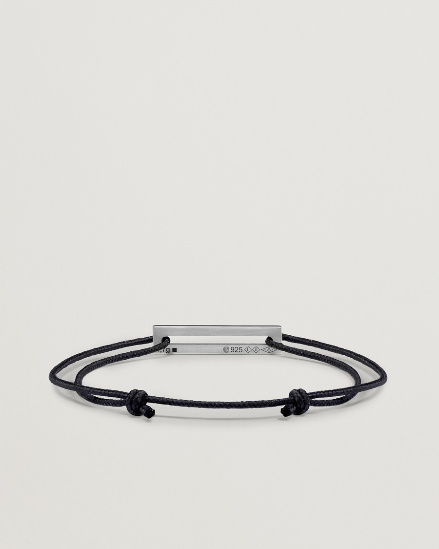 Men | Jewellery | LE GRAMME | Lacquered Cord Bracelet Royal Blue