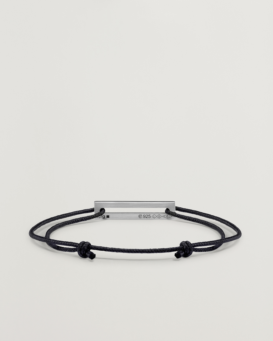 Men | Jewellery | LE GRAMME | Lacquered Cord Bracelet Black