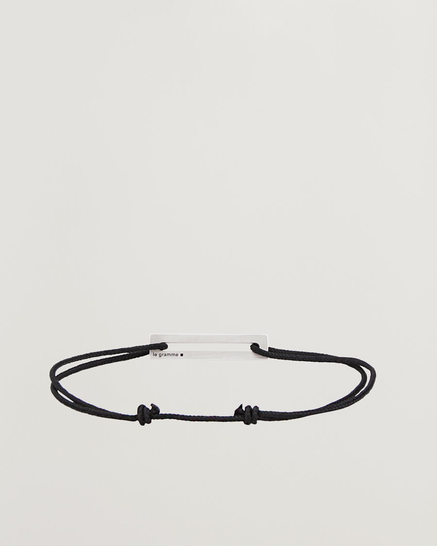 Men | Jewellery | LE GRAMME | Lacquered Cord Bracelet Red
