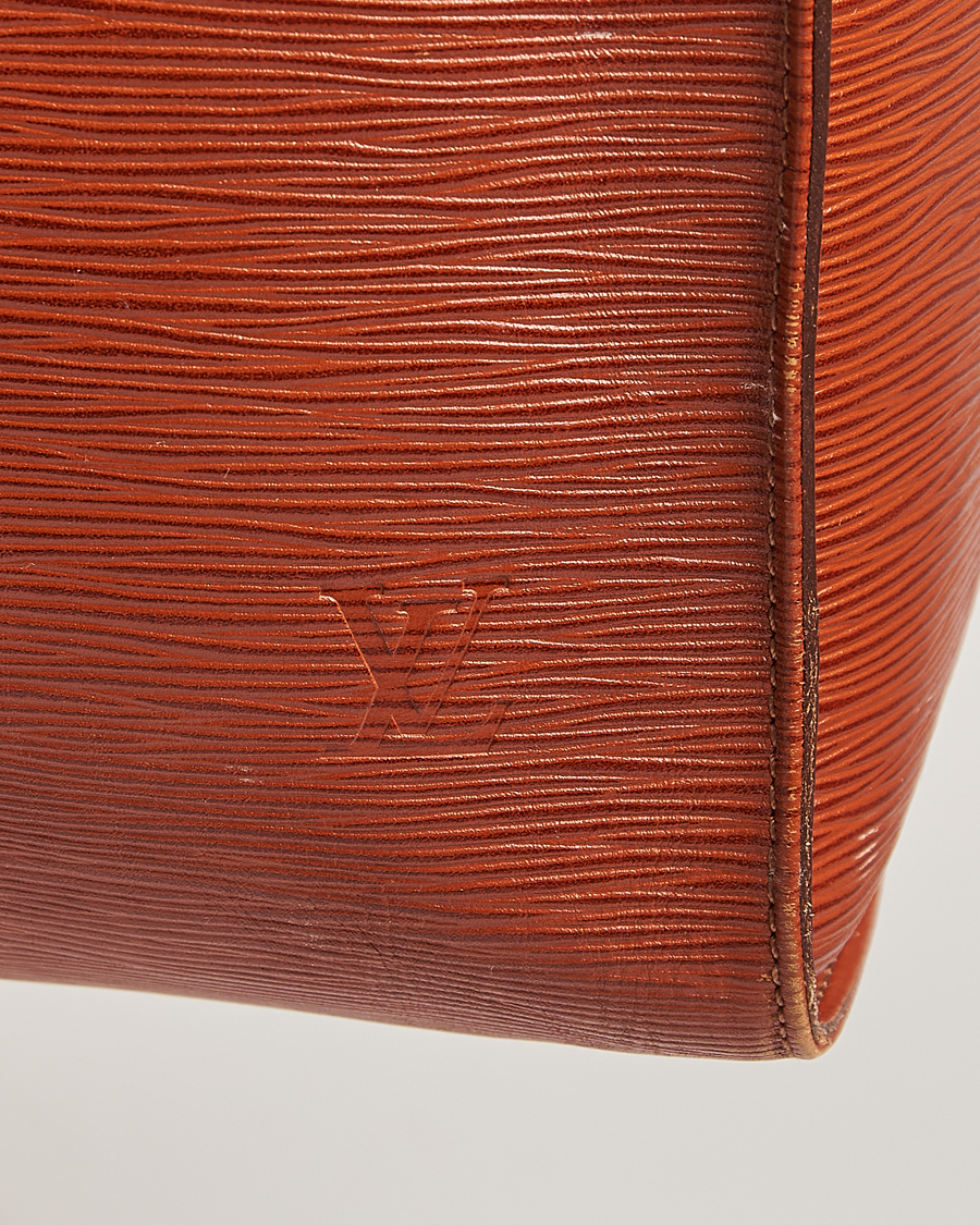 Men | Louis Vuitton Pre-Owned Keepall 50 Epi Leather Travel Bag Brown | Louis Vuitton Pre-Owned | Keepall 50 Epi Leather Travel Bag Brown
