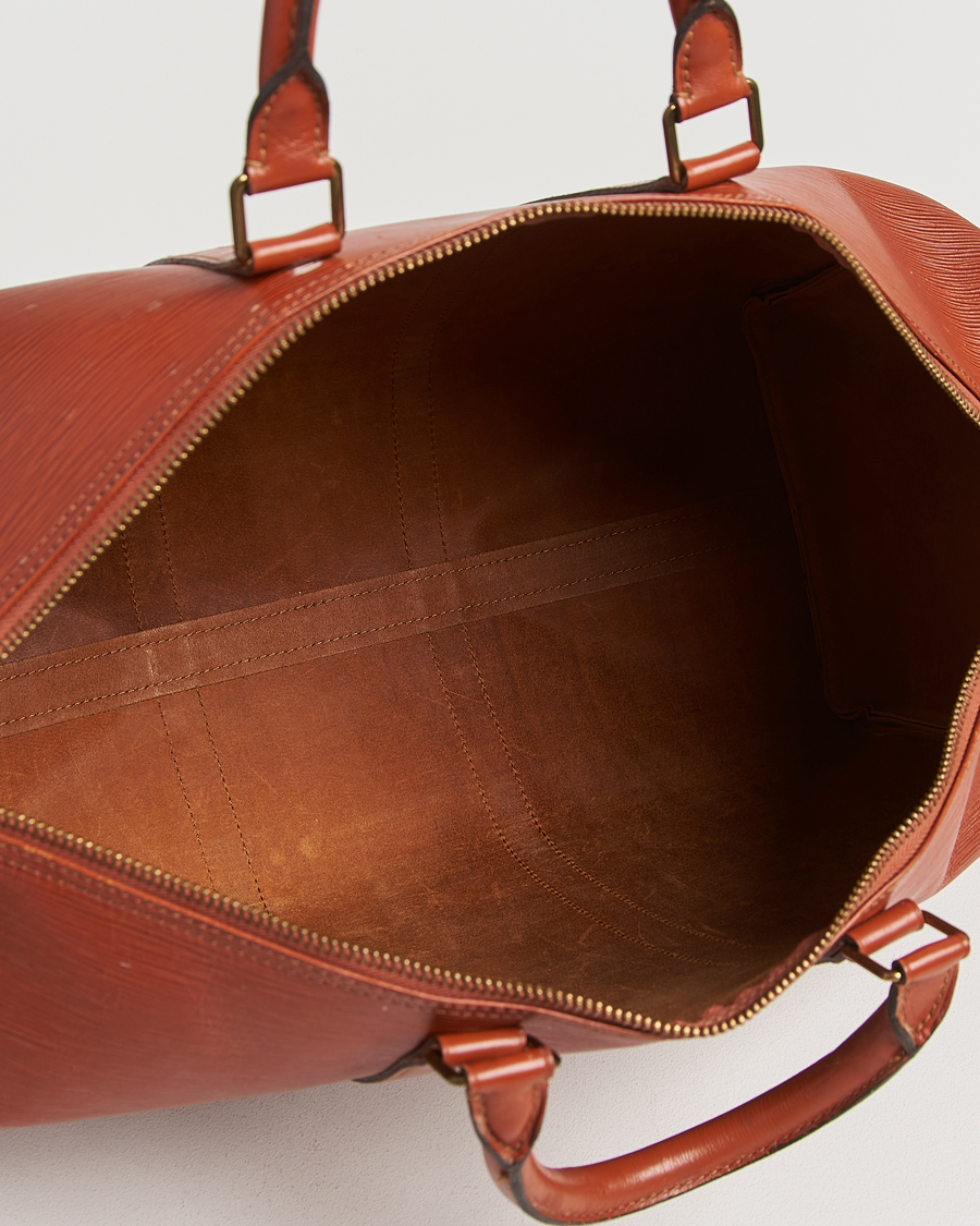 Men | Louis Vuitton Pre-Owned Keepall 50 Epi Leather Travel Bag Brown | Louis Vuitton Pre-Owned | Keepall 50 Epi Leather Travel Bag Brown