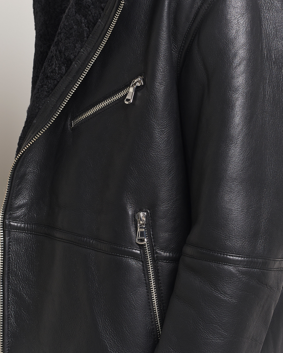 Men | Coats & Jackets | J.Lindeberg | Sutton Shearling Jacket Black