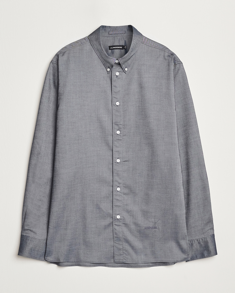 Men | Shirts | J.Lindeberg | Regular Stretch Oxford Shirt Navy