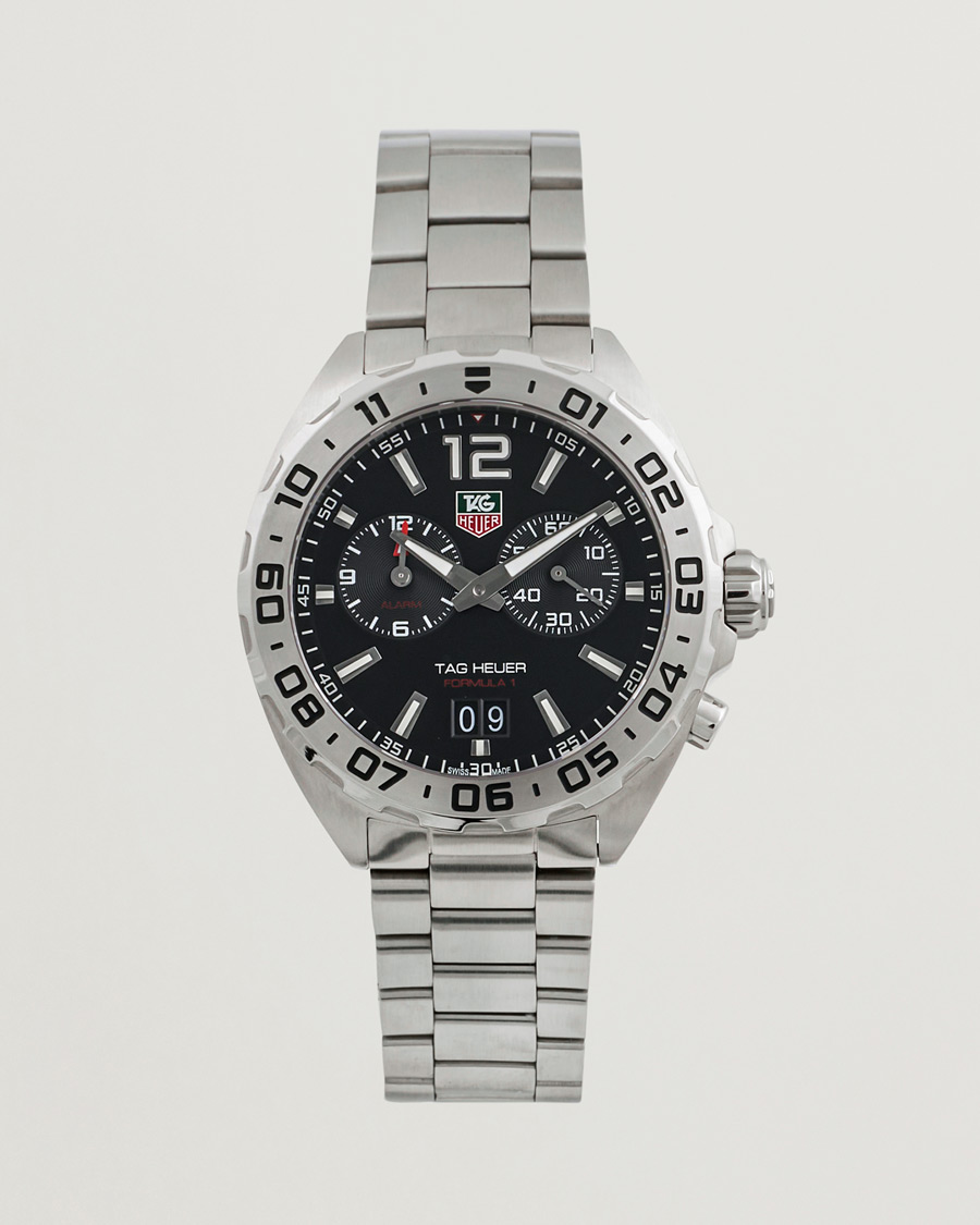 Men | Tag Heuer Pre-Owned Formula 1 Alarm WAZ111A Silver | Tag Heuer Pre-Owned | Formula 1 Alarm WAZ111A Silver