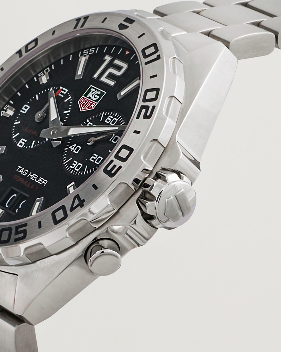 Men | Tag Heuer Pre-Owned Formula 1 Alarm WAZ111A Silver | Tag Heuer Pre-Owned | Formula 1 Alarm WAZ111A Silver