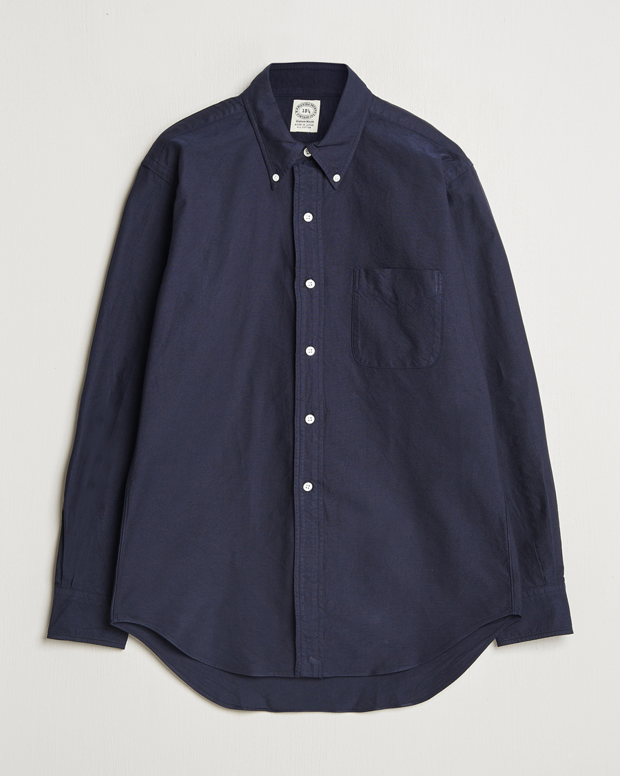 Men | Shirts | Kamakura Shirts | Vintage Ivy Oxford Button Down Shirt Navy