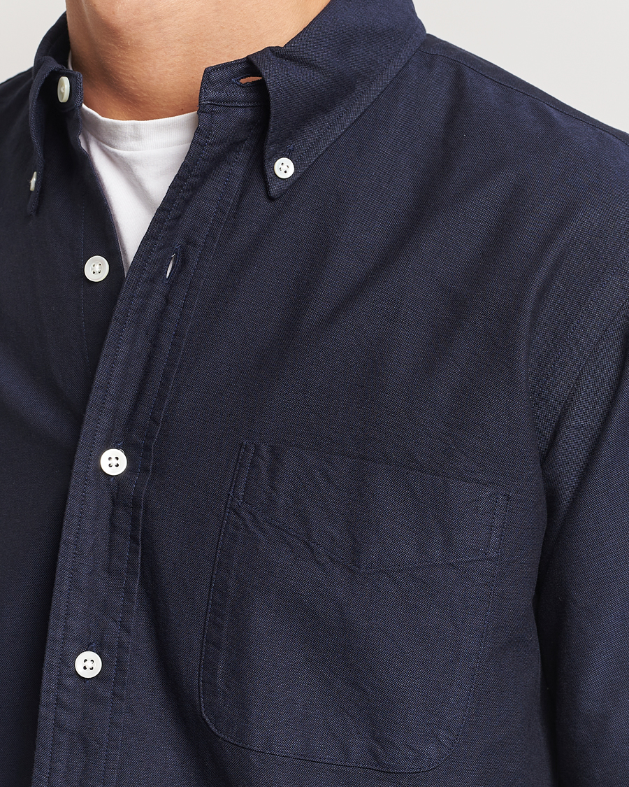 Men | Shirts | Kamakura Shirts | Vintage Ivy Oxford Button Down Shirt Navy