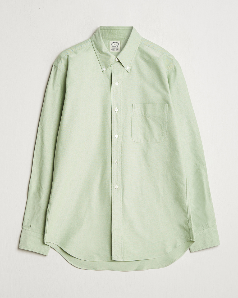 Men | Shirts | Kamakura Shirts | Vintage Ivy Oxford Button Down Shirt Green