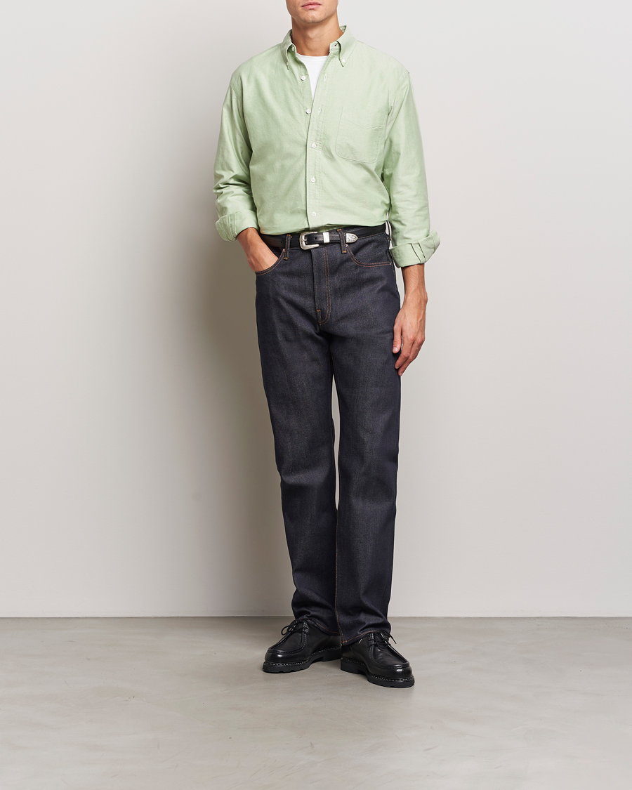 Men | Shirts | Kamakura Shirts | Vintage Ivy Oxford Button Down Shirt Green