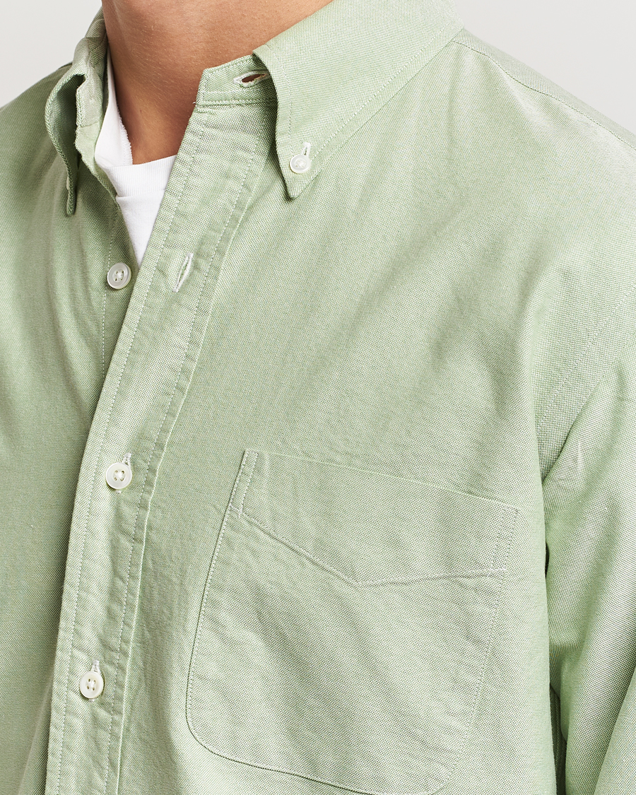 Men | Shirts | Kamakura Shirts | Vintage Ivy Oxford Button Down Shirt Green