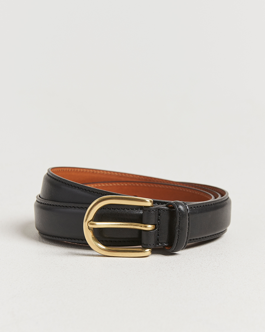 Men | Belts | Kamakura Shirts | Vintage Ivy Horseshoe Buckle Belt Black