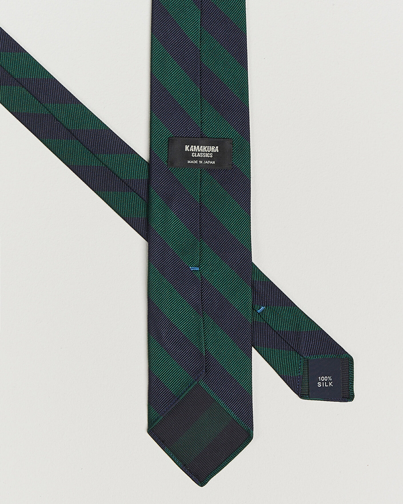 Men | Ties | Kamakura Shirts | Kamakura ShirtsVintage Ivy Regimental Stripe Silk TieNavy/Green