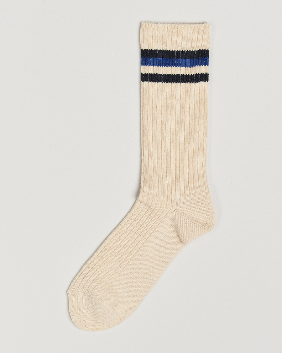 Men | Underwear & Socks | Kamakura Shirts | Vintage Ivy Socks Blue
