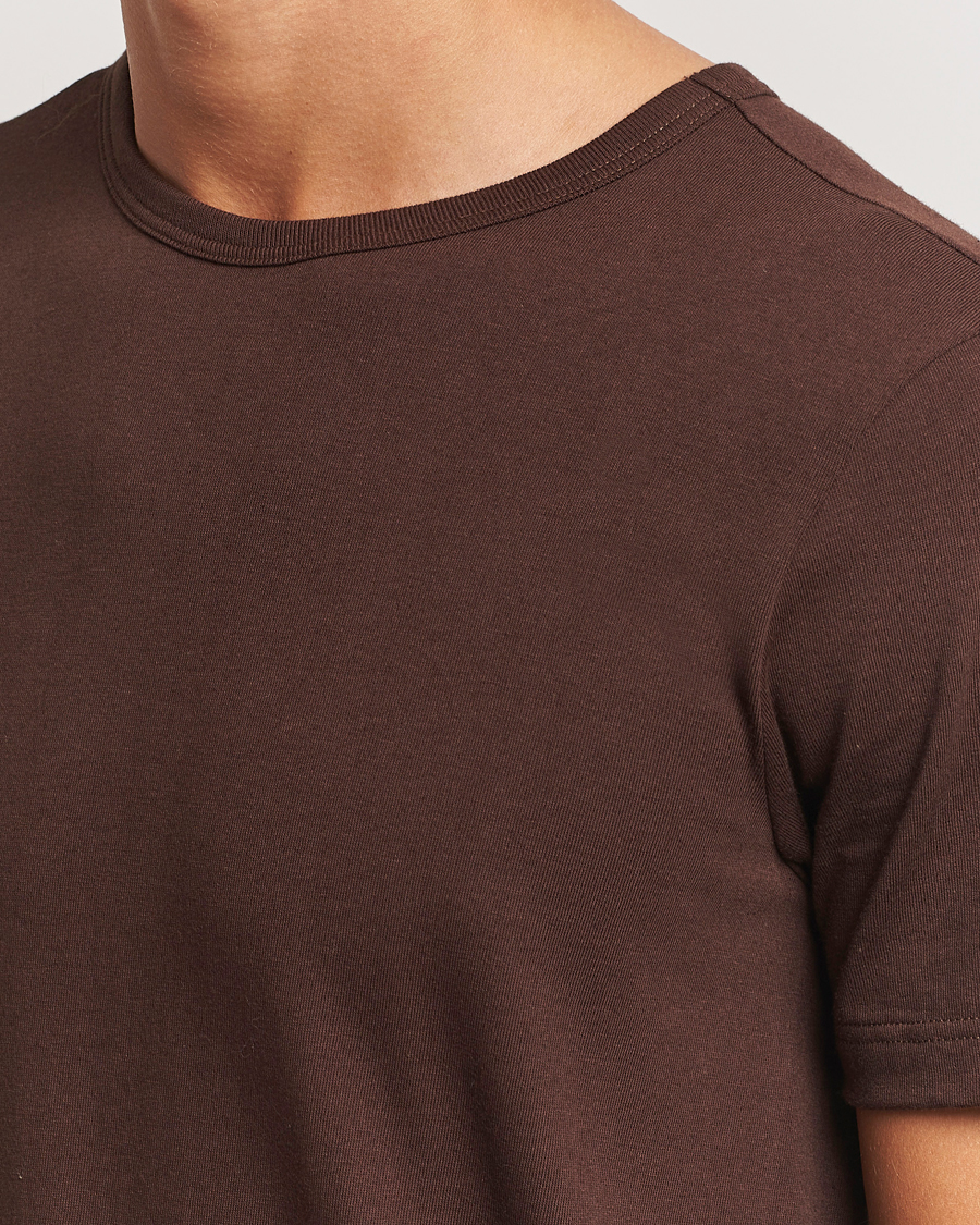 Men | T-Shirts | Merz b. Schwanen | 1950s Classic Loopwheeled T-Shirt Coffee