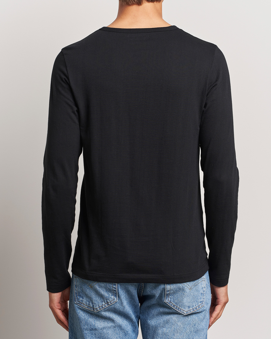 Men | T-Shirts | Merz b. Schwanen | 1950s Classic Loopwheeled Longsleeve T-Shirt Black