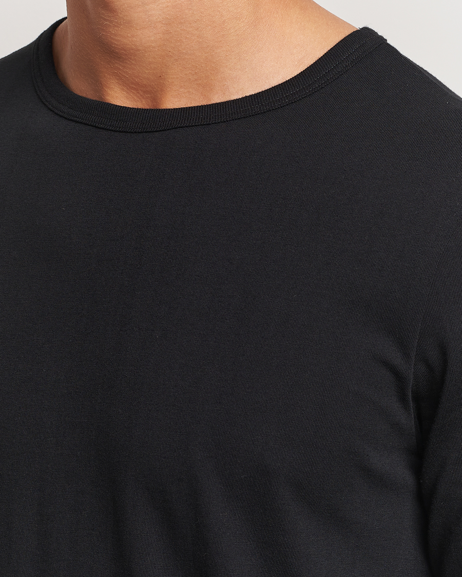 Men | T-Shirts | Merz b. Schwanen | 1950s Classic Loopwheeled Longsleeve T-Shirt Black