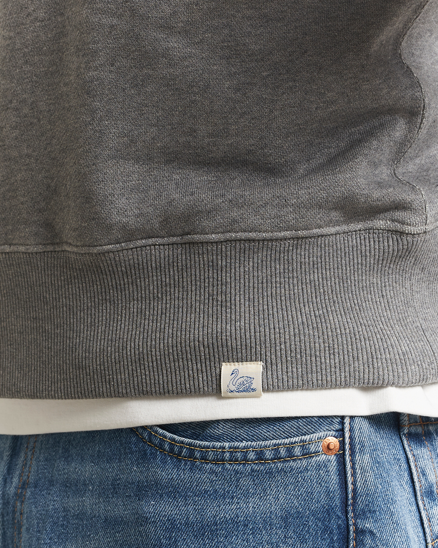 Men | Sweaters & Knitwear | Merz b. Schwanen | Relaxed Fit Vintage Cotton Sweatshirt Grey Melange