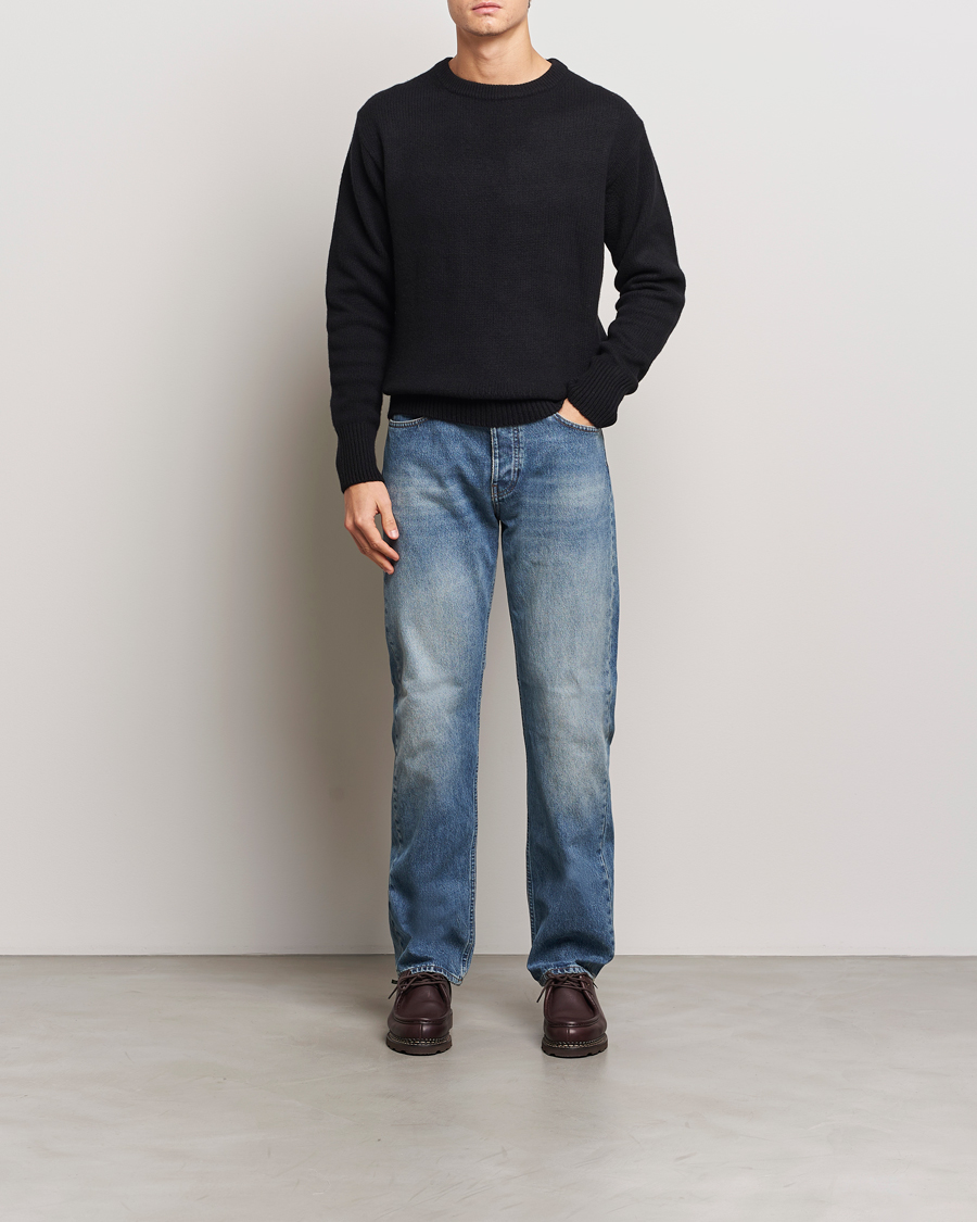 Men | Sweaters & Knitwear | Merz b. Schwanen | Merino/Cashmere Pullover Deep Black