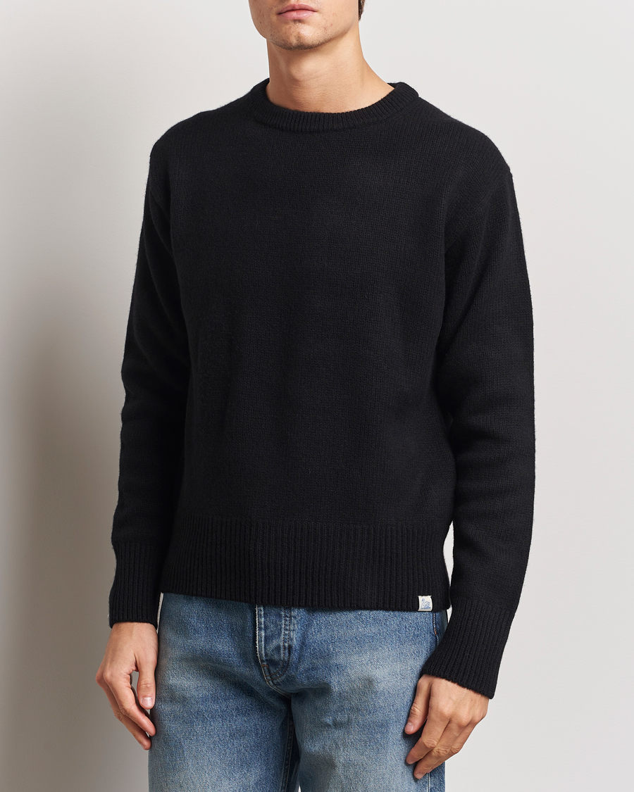 Men | Sweaters & Knitwear | Merz b. Schwanen | Merino/Cashmere Pullover Deep Black