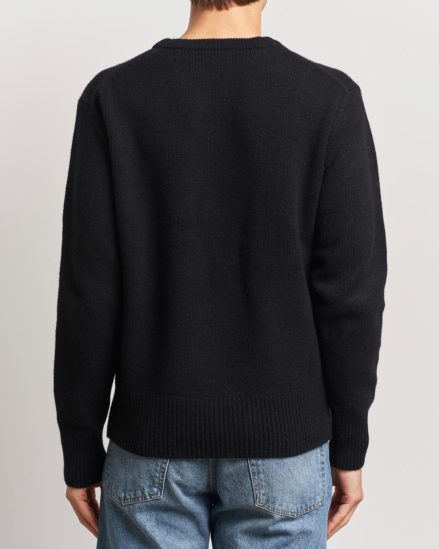 Men | Sweaters & Knitwear | Merz b. Schwanen | Merino/Cashmere Pullover Deep Black
