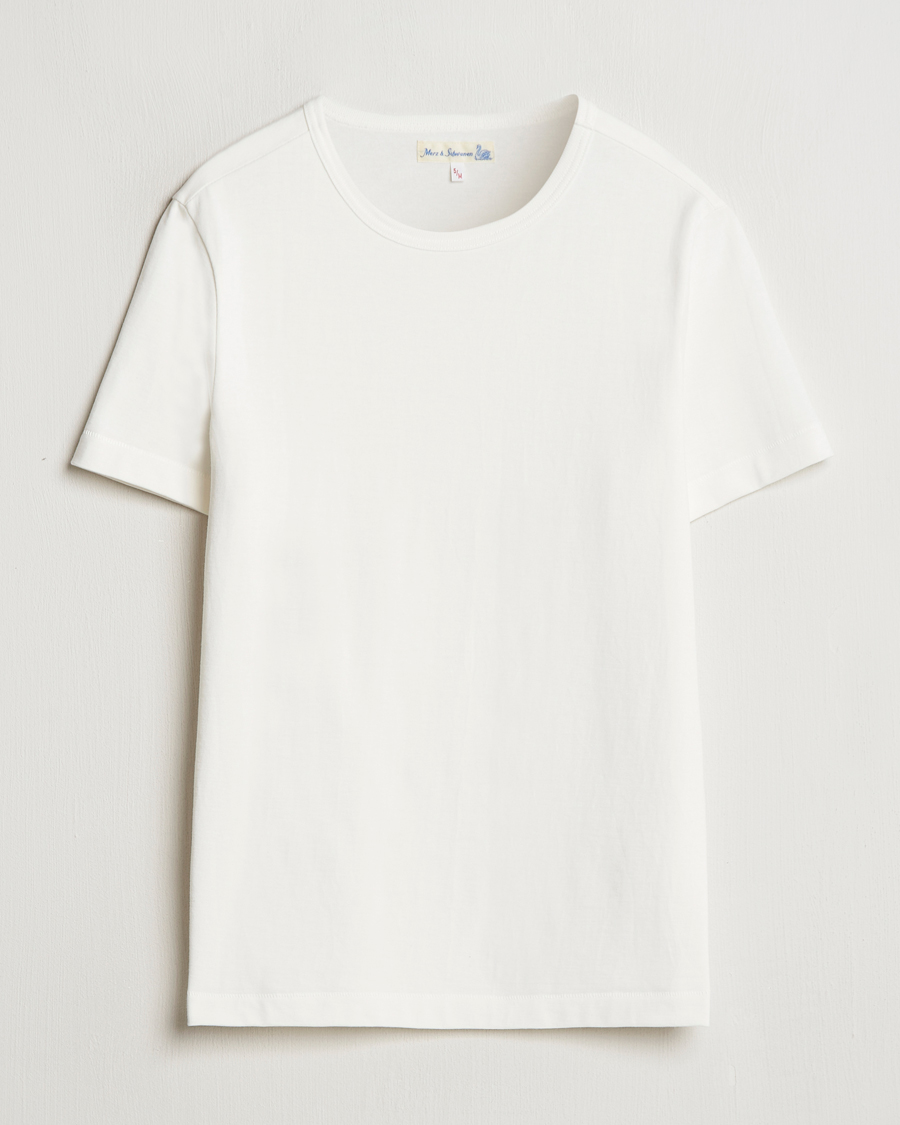 Men | T-Shirts | Merz b. Schwanen | Classic Fit Loopwheeled T-Shirt White