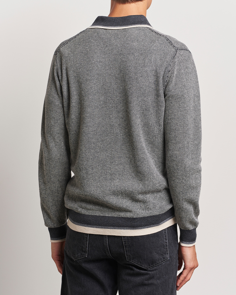 Men | Sweaters & Knitwear | BEAMS PLUS | Collar Line Knitted Polo Charcoal