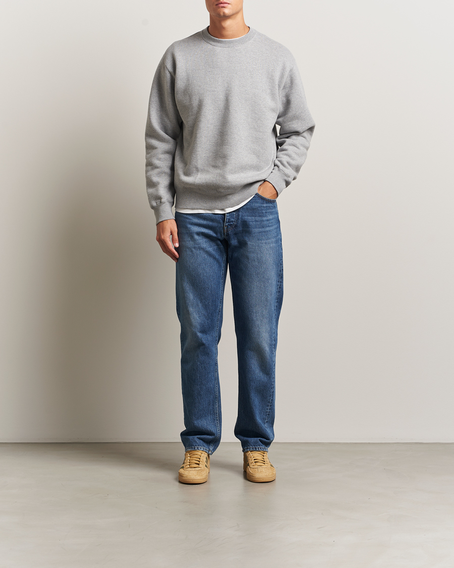 Men | Sweaters & Knitwear | BEAMS PLUS | Japanese Cotton Sweatshirt Heather Grey