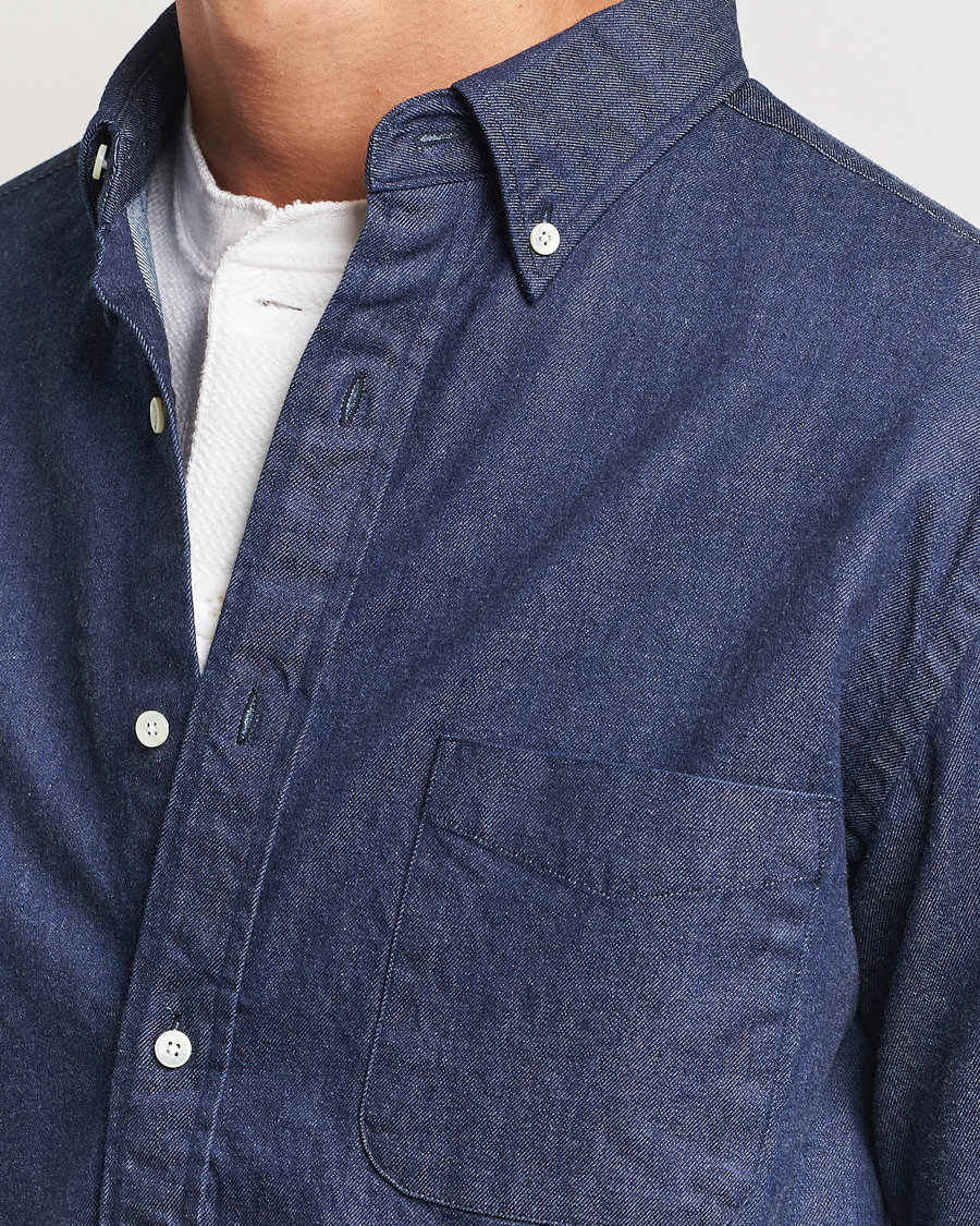 Men | Shirts | BEAMS PLUS | Denim Button Down Shirt Dark Indigo