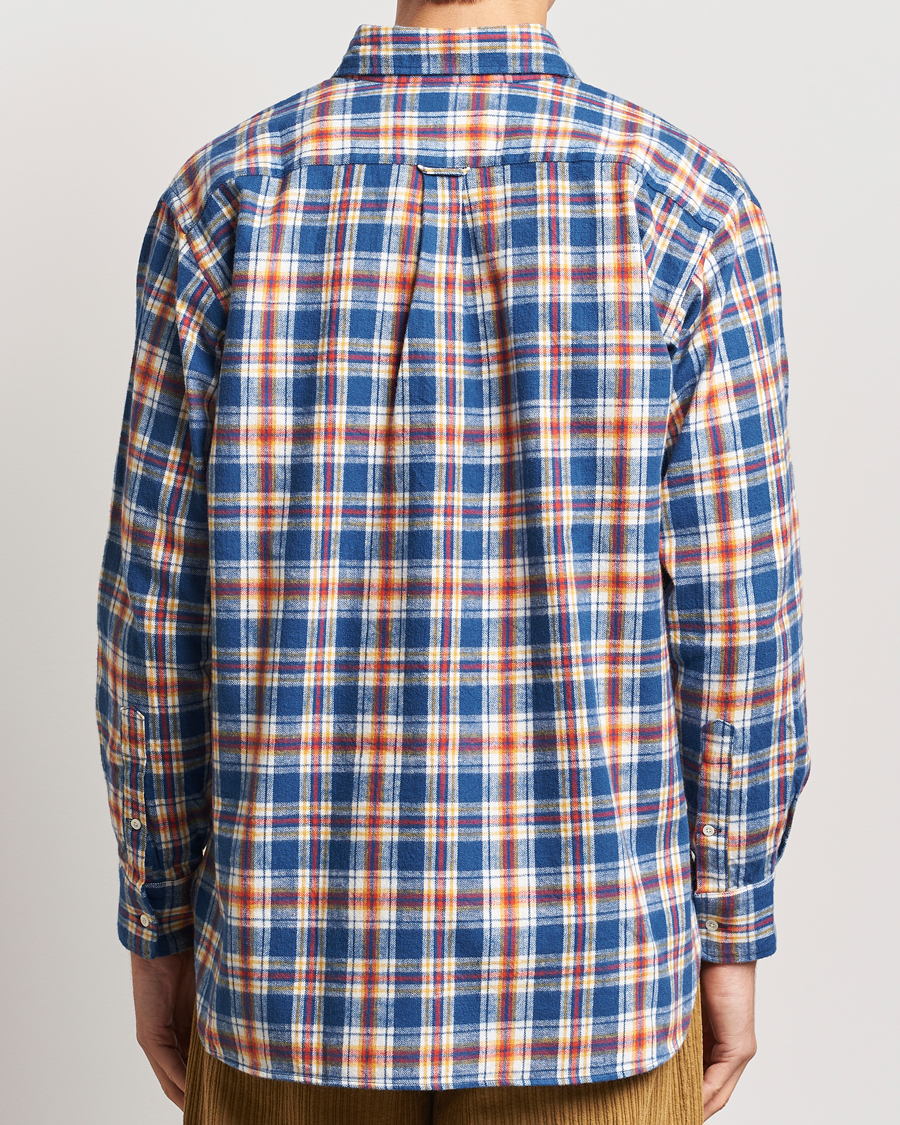 Men | Shirts | BEAMS PLUS | Brushed Flannel Button Down Shirt Blue