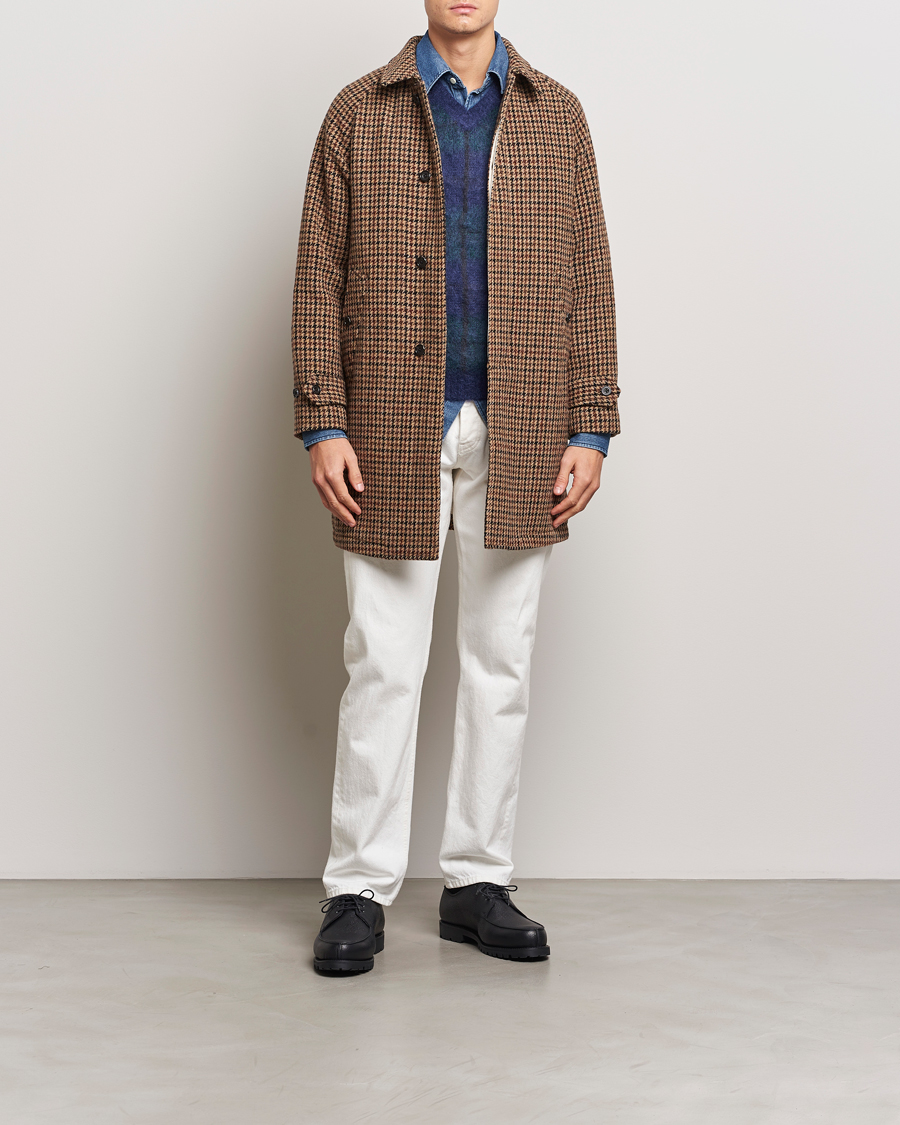 Men | Coats & Jackets | BEAMS PLUS | Balmacaan Tweed Coat Gun Club Check