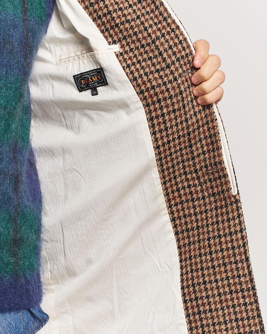 Men | Coats & Jackets | BEAMS PLUS | Balmacaan Tweed Coat Gun Club Check