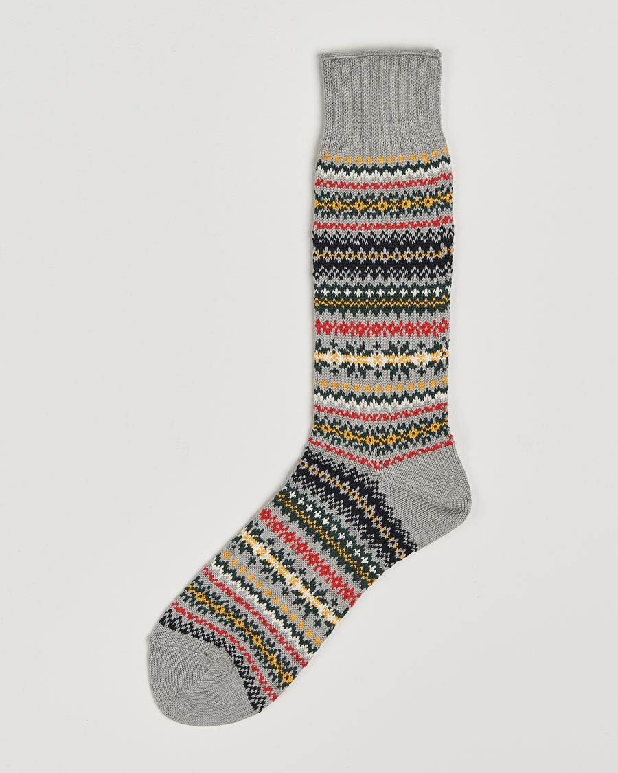 Men | Underwear & Socks | BEAMS PLUS | Fair Isle Socks Grey