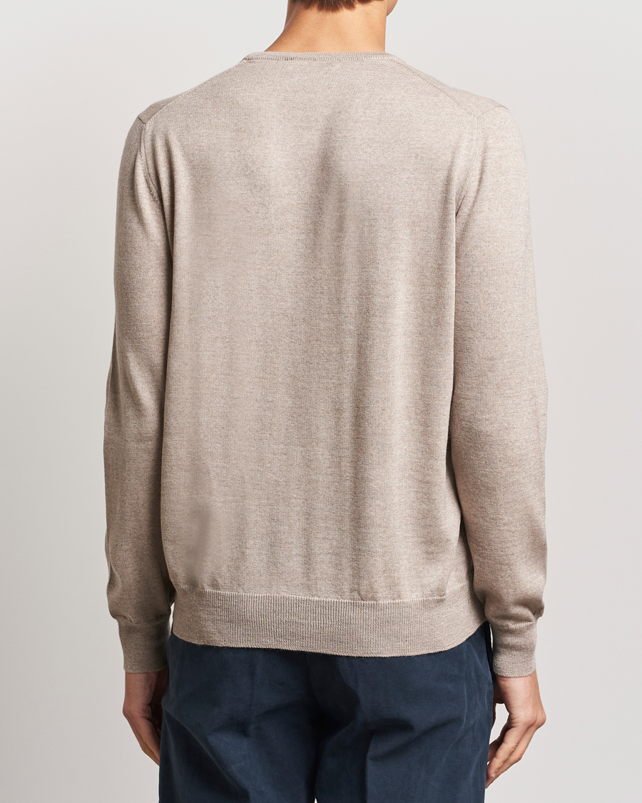 Men | Sweaters & Knitwear | Gran Sasso | Merino Fashion Fit Crew Neck Pullover Light Beige